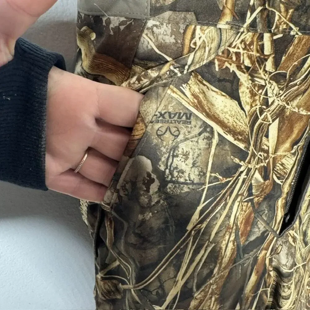 Magellan Youth Small Realtree Max-5 Camo Hunting Bibs Insulated Waterproof
